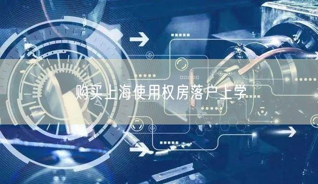购买上海使用权房落户上学