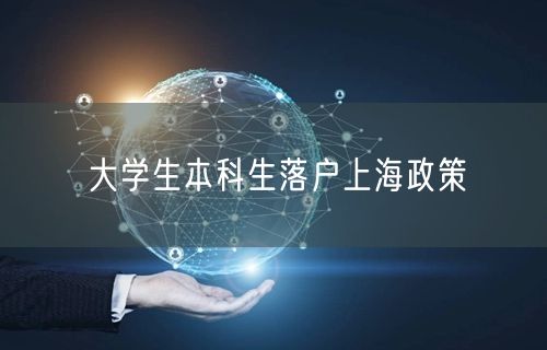 大学生本科生落户上海政策