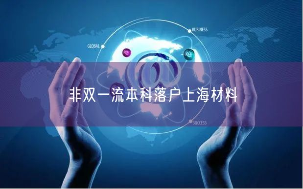 非双一流本科落户上海材料