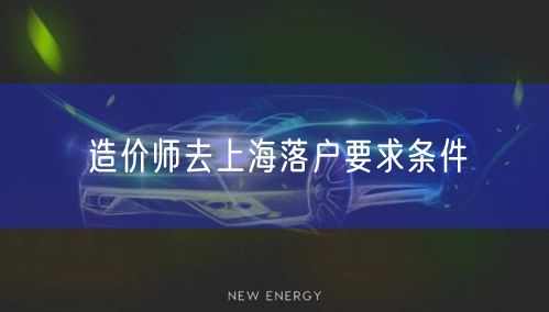 造价师去上海落户要求条件