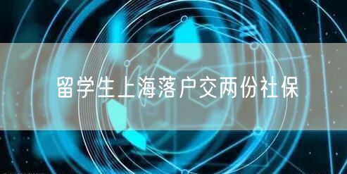 留学生上海落户交两份社保