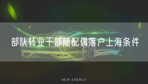 部队转业干部随配偶落户上海条件