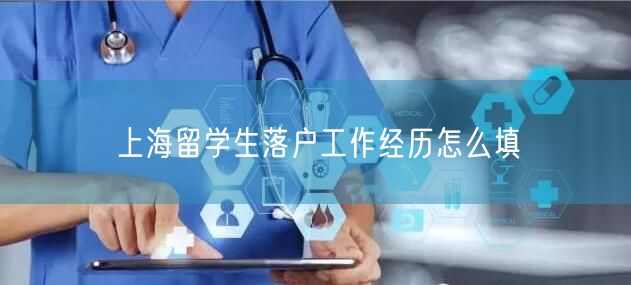上海留学生落户工作经历怎么填
