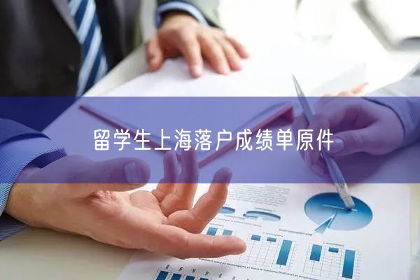 留学生上海落户成绩单原件