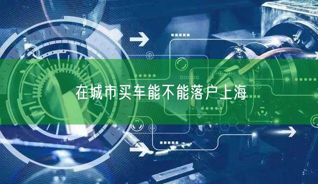 在城市买车能不能落户上海