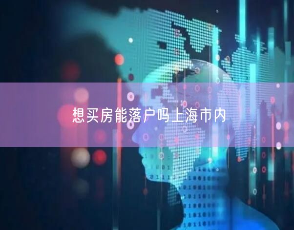 想买房能落户吗上海市内