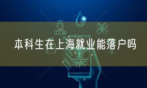 本科生在上海就业能落户吗