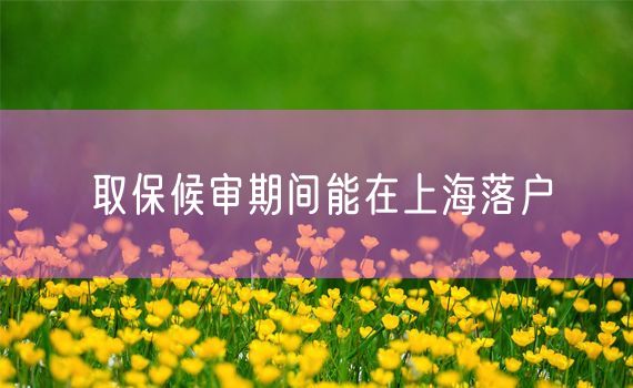 取保候审期间能在上海落户
