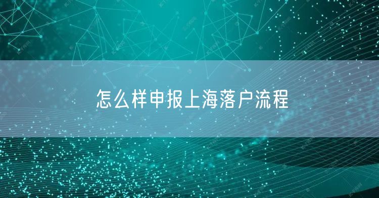 怎么样申报上海落户流程