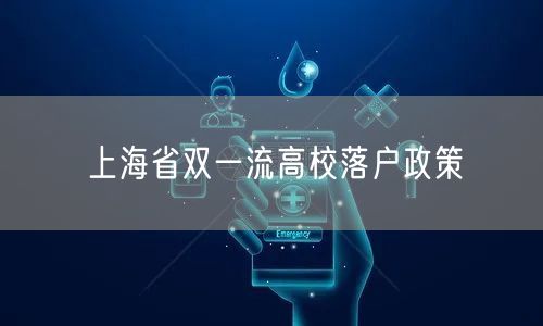 上海省双一流高校落户政策