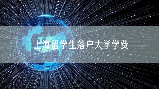 上海留学生落户大学学费