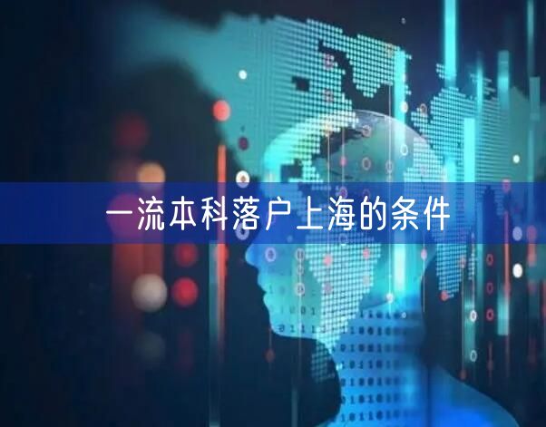 一流本科落户上海的条件