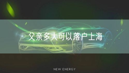 父亲多大可以落户上海