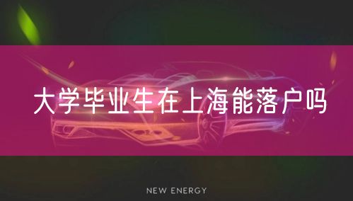 大学毕业生在上海能落户吗
