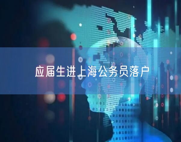 应届生进上海公务员落户
