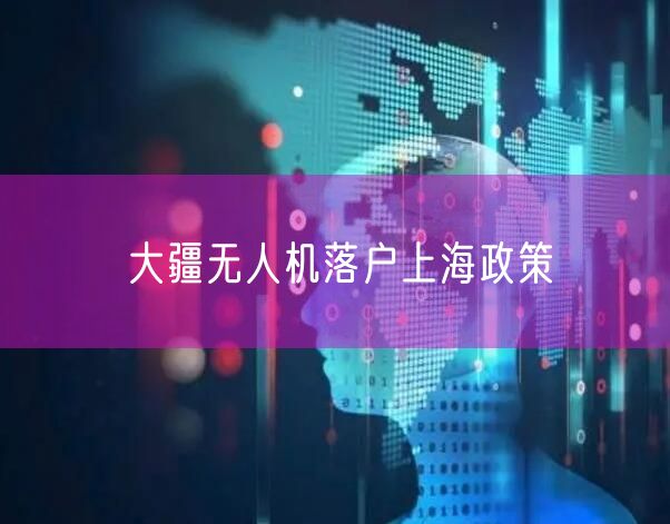 大疆无人机落户上海政策