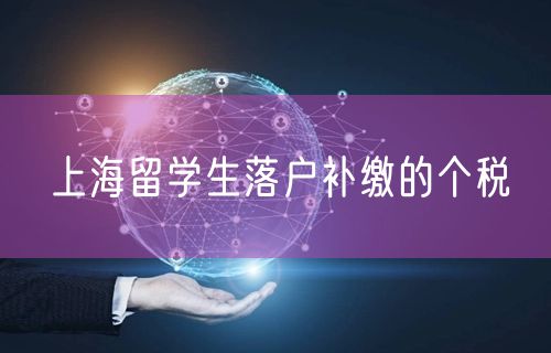 上海留学生落户补缴的个税
