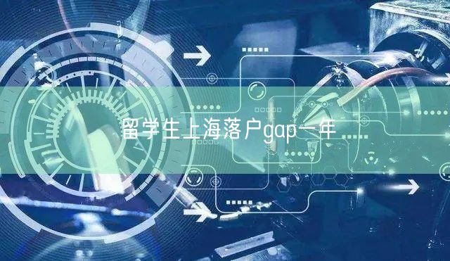 留学生上海落户gap一年