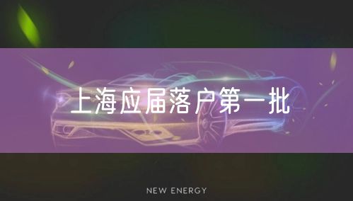 上海应届落户第一批