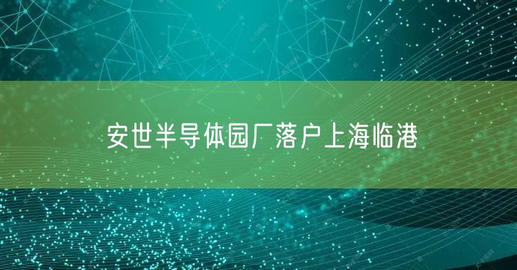安世半导体园厂落户上海临港