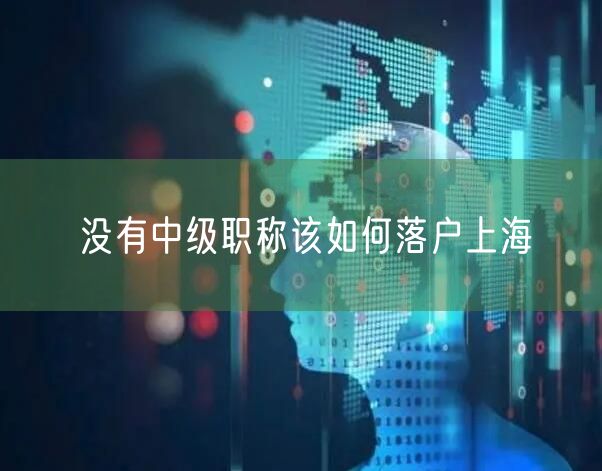 没有中级职称该如何落户上海