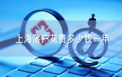 上海落户花费多少钱一年