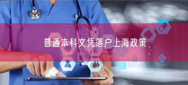 普通本科文凭落户上海政策