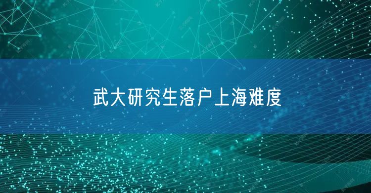 武大研究生落户上海难度