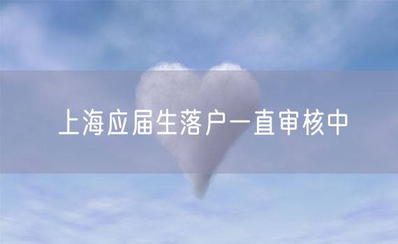 上海应届生落户一直审核中