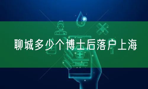 聊城多少个博士后落户上海