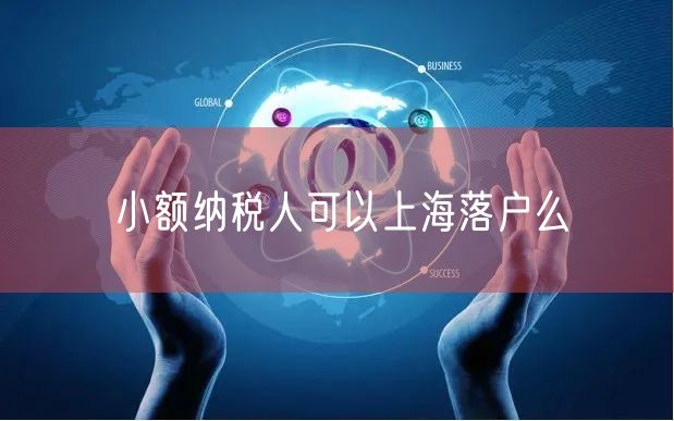 小额纳税人可以上海落户么