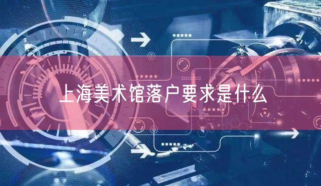 上海美术馆落户要求是什么