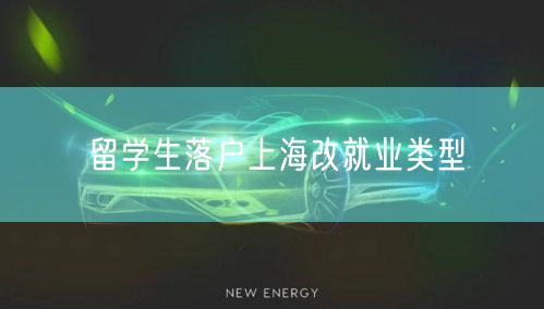 留学生落户上海改就业类型