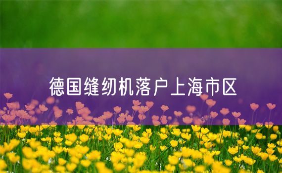 德国缝纫机落户上海市区