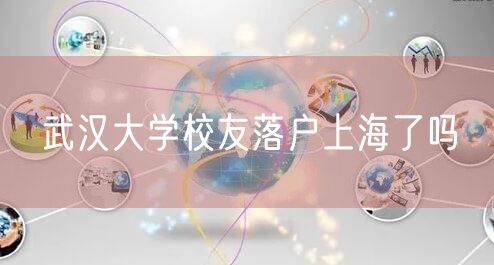 武汉大学校友落户上海了吗