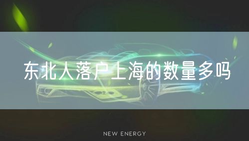 东北人落户上海的数量多吗