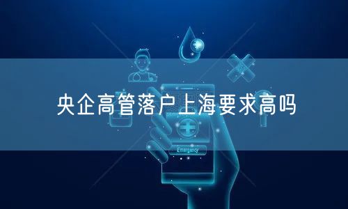 央企高管落户上海要求高吗