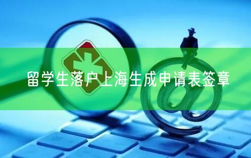 留学生落户上海生成申请表签章