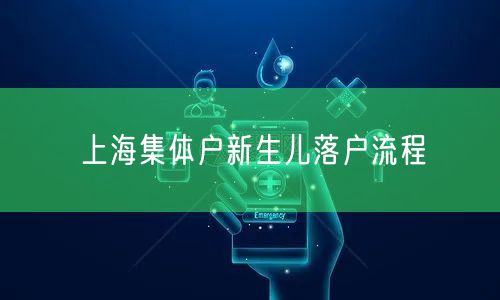 上海集体户新生儿落户流程