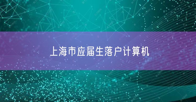 上海市应届生落户计算机