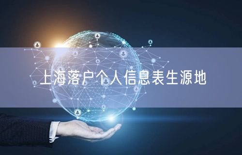 上海落户个人信息表生源地
