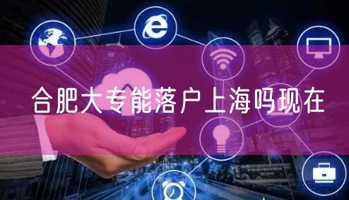 合肥大专能落户上海吗现在