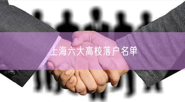 上海六大高校落户名单