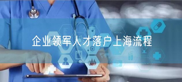 企业领军人才落户上海流程