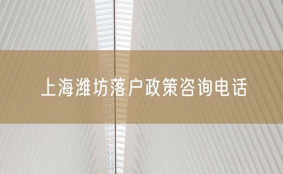 上海潍坊落户政策咨询电话