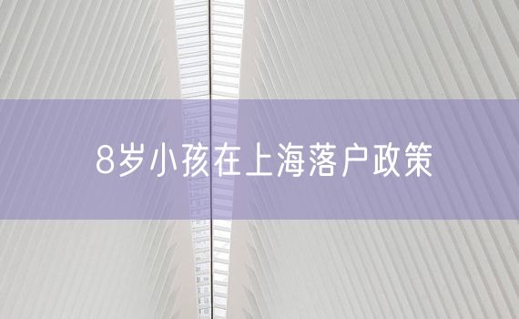 8岁小孩在上海落户政策