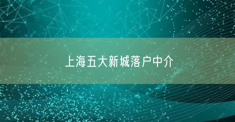 上海五大新城落户中介