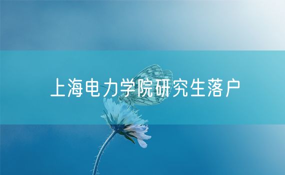 上海电力学院研究生落户