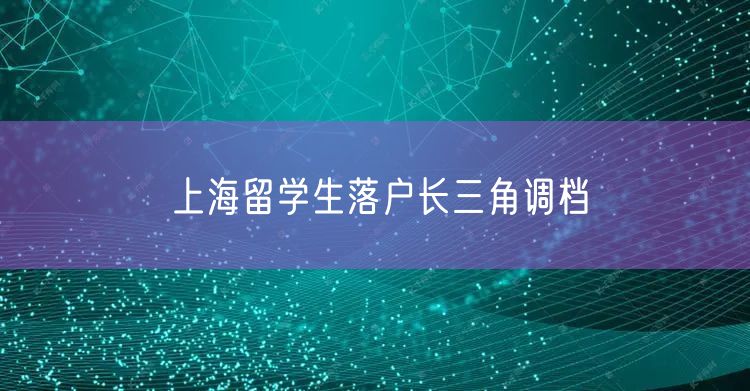 上海留学生落户长三角调档
