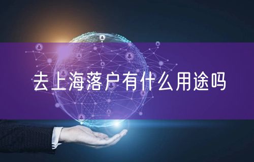 去上海落户有什么用途吗